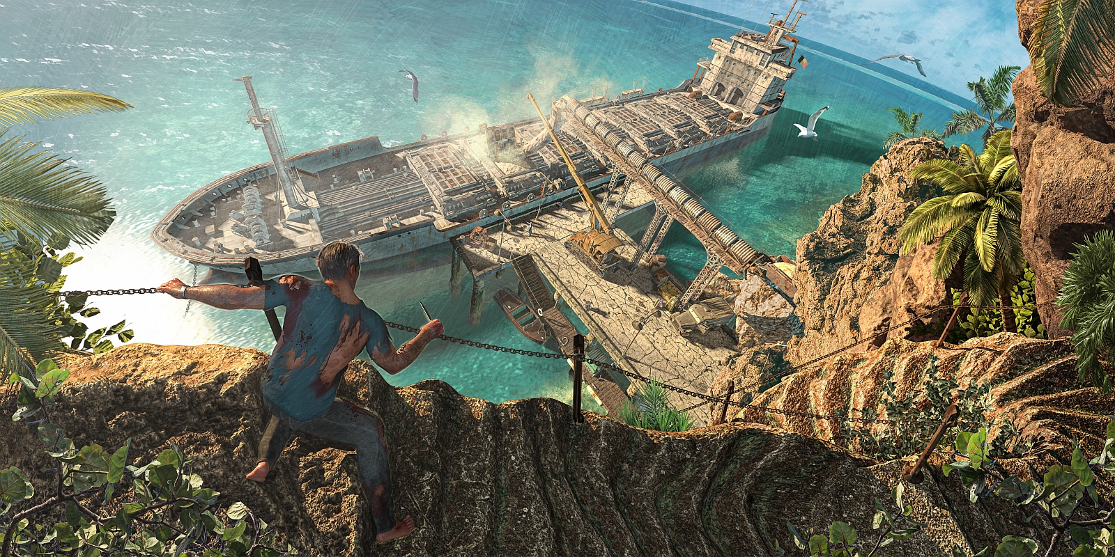 1958_DRNO 03A_BondApproachesJettyFromAbove1b